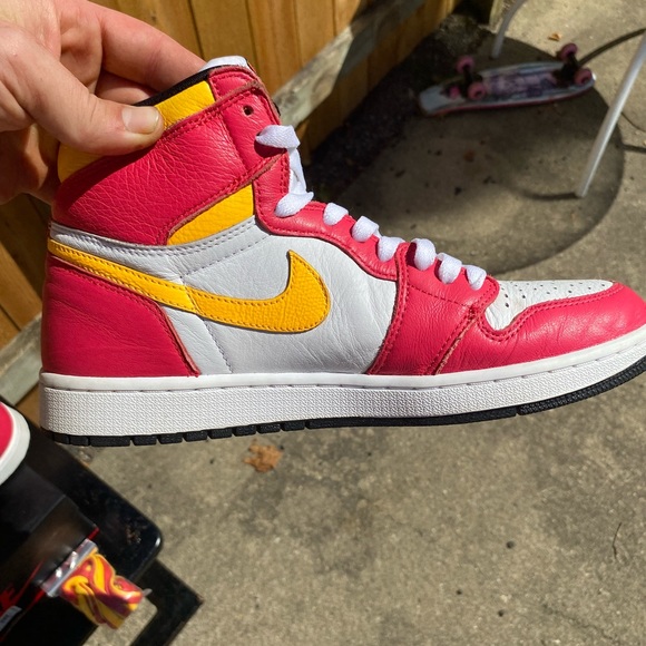 Jordan 1 High Retro Fusion Size 10.5 Mens Shoes are Pre Loved OG Box - Picture 6 of 7